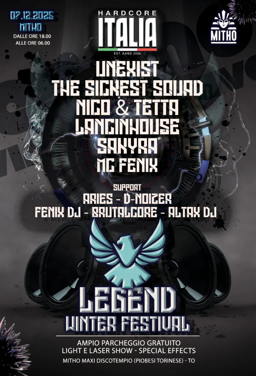 Hardcore Italia @ Legend Winter Festival | Mitho Maxi Discotempio - Piobesi Torinese TO - Italy